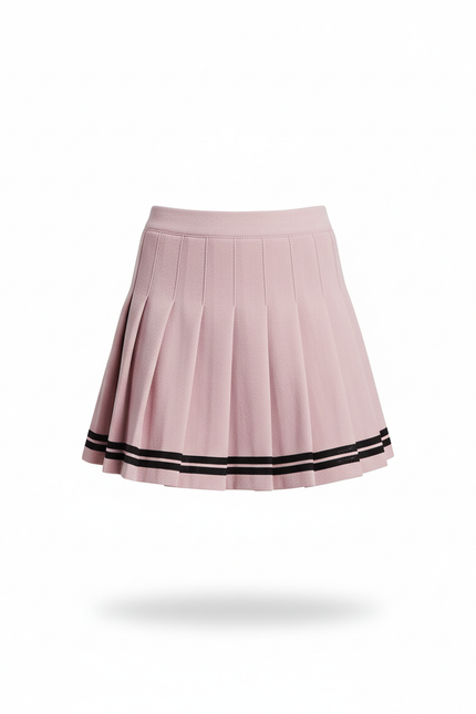 Jupe Plissée rose mini décontractée
