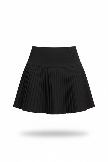 Jupe Plissée noire taille haute chic tendance urbaine