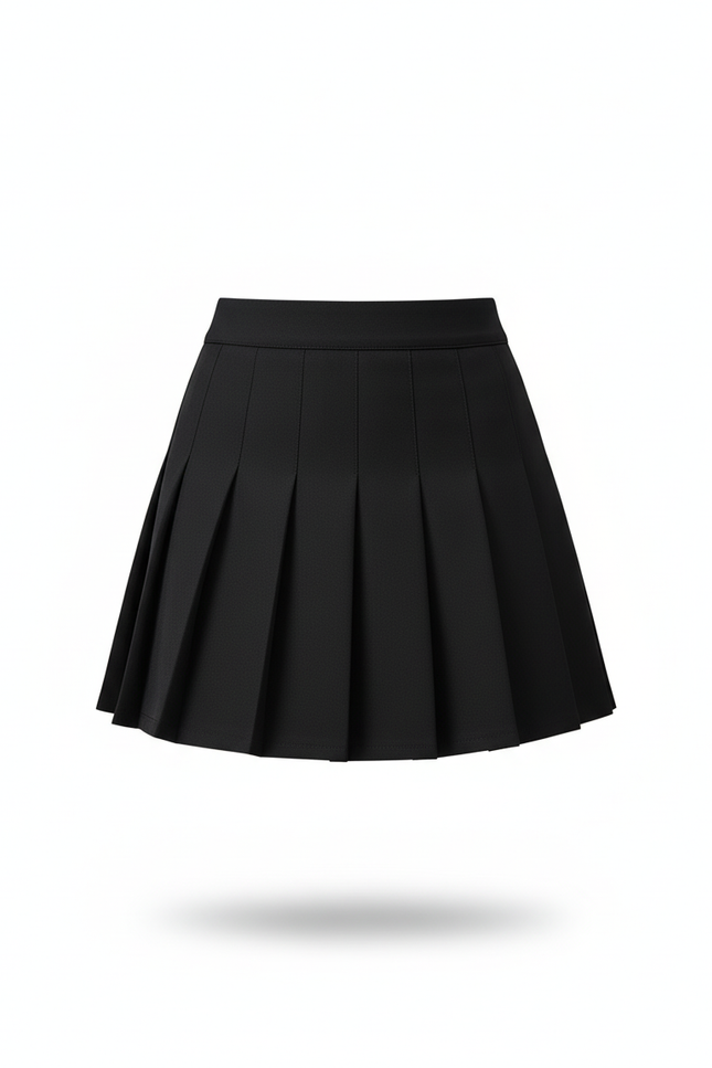 Jupe Plissée noire mini chic originale unique