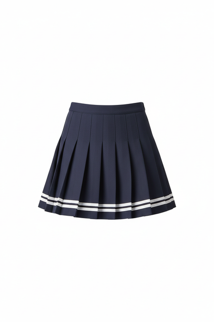 Jupe Plissée Bleu Marine Tennis Fluide