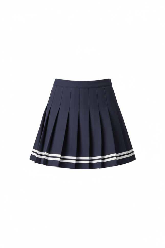 Jupe Plissée Bleu Marine Tennis Fluide