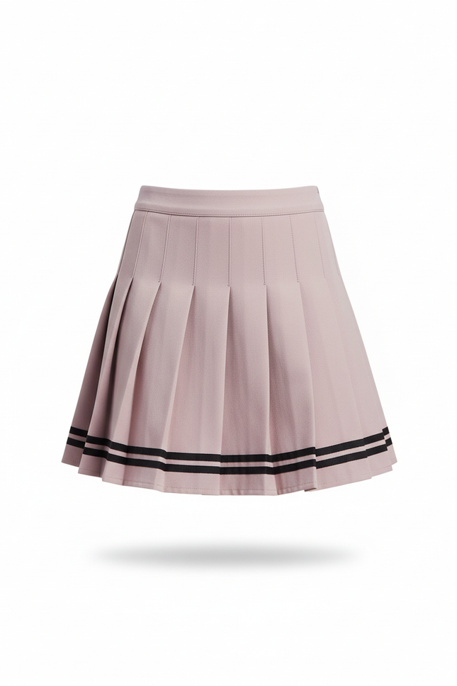 Jupe Plissée rose pâle mini chic tendance