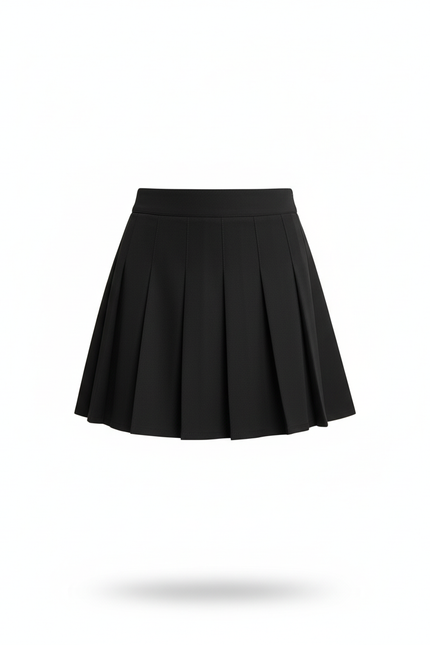 Jupe Plissée Noire Mini Chic quotidienne