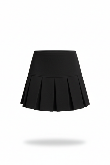 Jupe Plissée noire skater chic