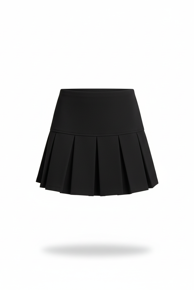 Jupe Plissée noire skater chic