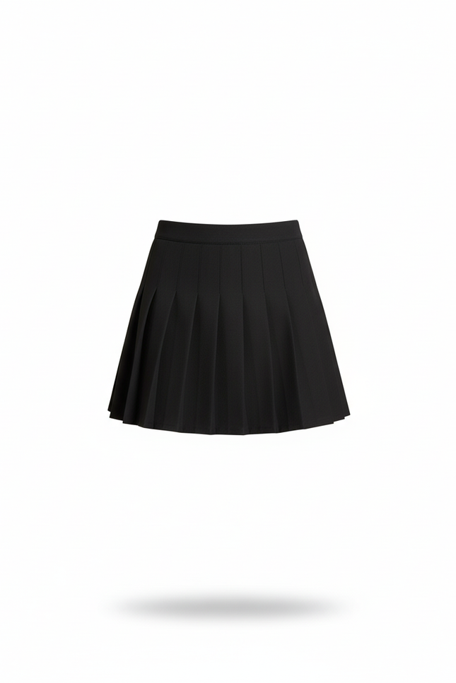 Jupe Plissée noire mini chic quotidienne pratique