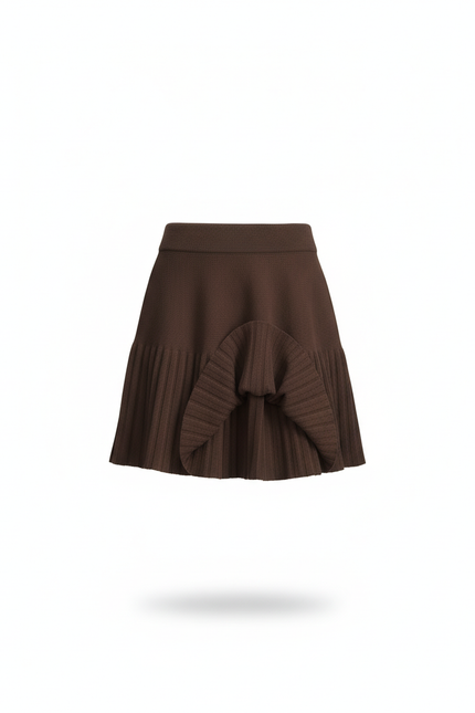 jupe plissée asymétrique