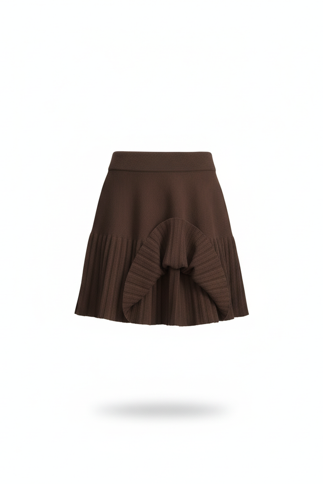 jupe plissée asymétrique