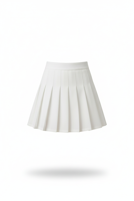 Jupe Plissée Blanche Courte Chic