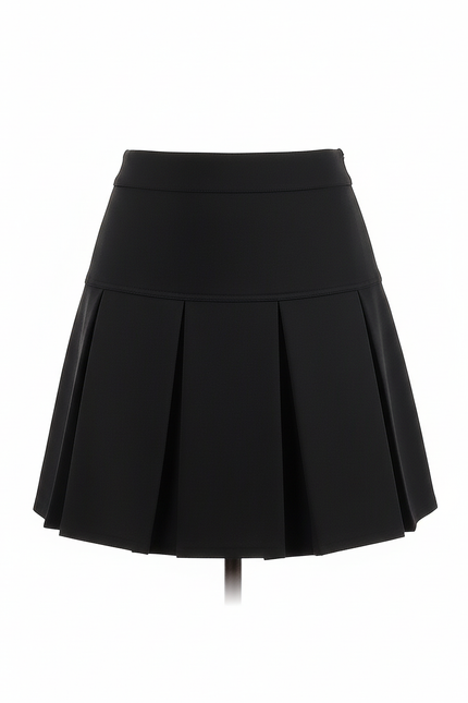 Jupe Plissée Noire Taille Haute Chic originale