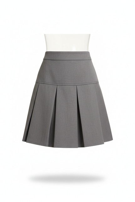 Jupe Plissée grise courte chic
