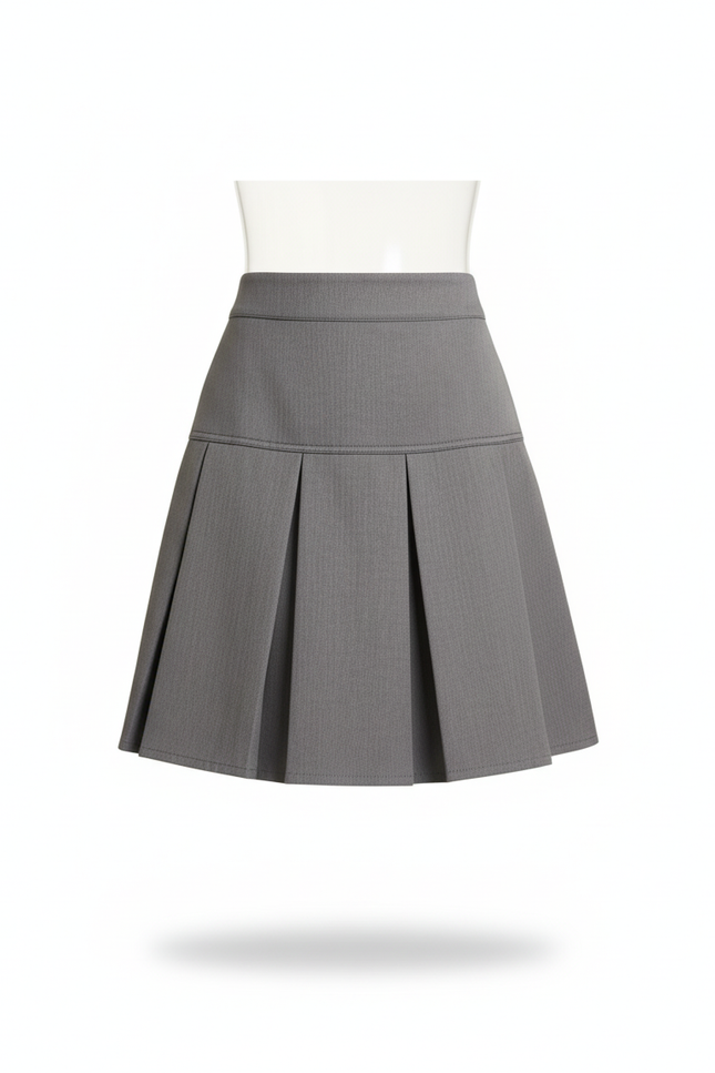 Jupe Plissée grise courte chic