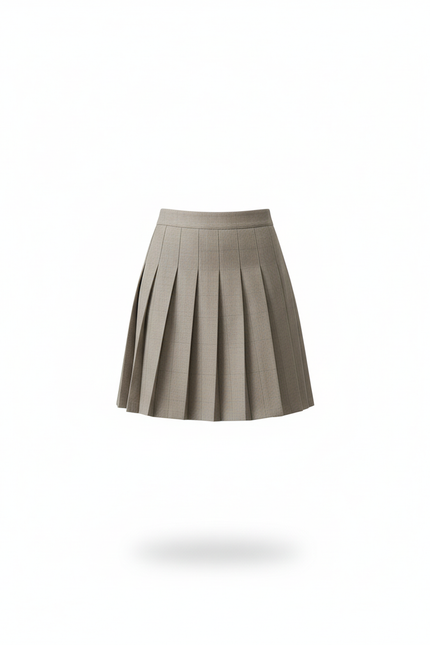 Jupe Plissée beige A-line chic