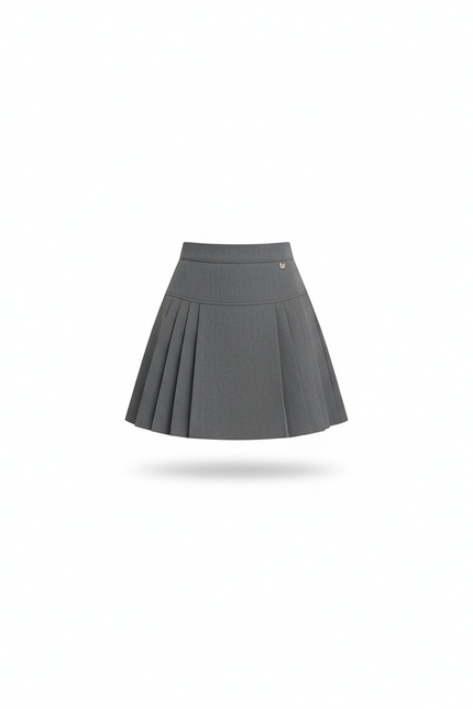 Jupe Plissée grise mini chic féminine