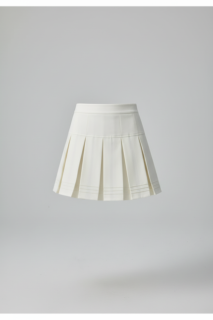 Jupe Plissée blanche mini chic légère