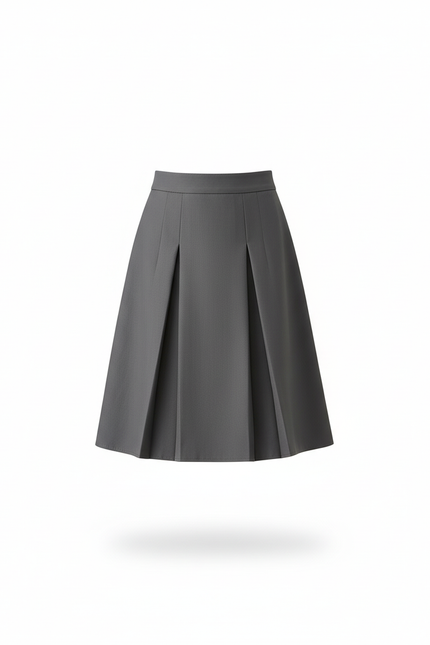 Jupe Plissée Grise A-line Preppy