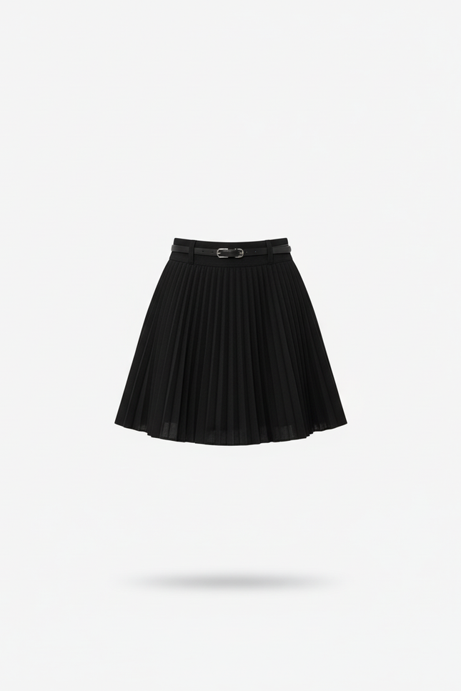 Jupe Plissée noire mini élégante