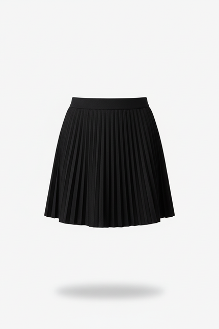 Jupe Plissée noire mini décontractée confortable