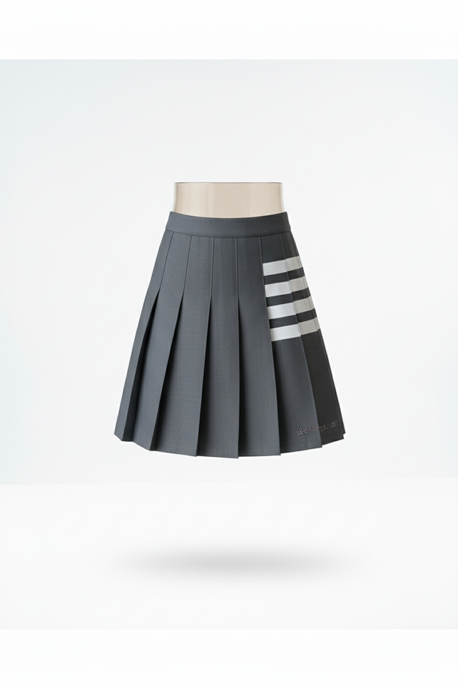 Jupe Plissée grise mini chic féminine élégante