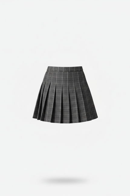 Jupe Plissée grise écossaise chic