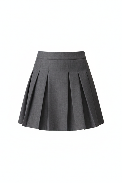 Jupe Plissée Grise Mini Preppy