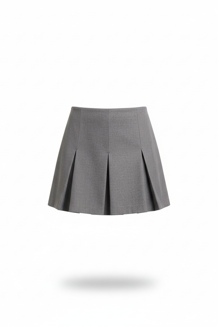 Jupe Plissée grise mini élégante