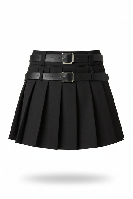 Jupe Plissée Noire Mini Chic délicate