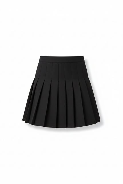 Jupe Plissée noire mini chic dynamique