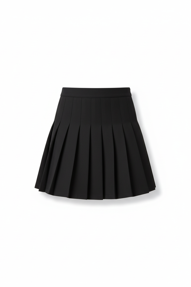 Jupe Plissée noire mini chic dynamique
