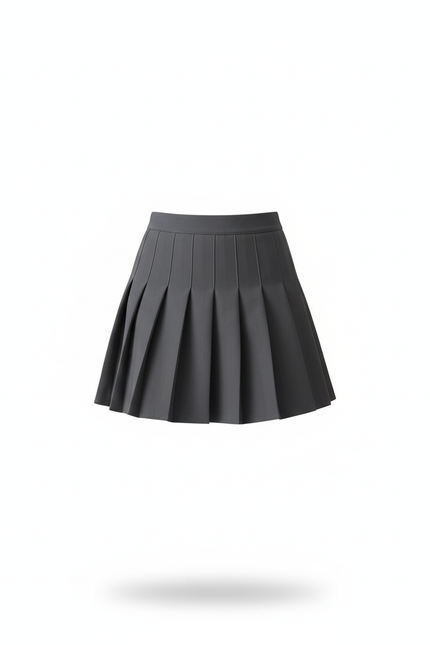 Jupe Plissée Grise Taille Haute Chic raffinée