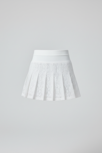 Jupe Plissée blanche dentelle sexy