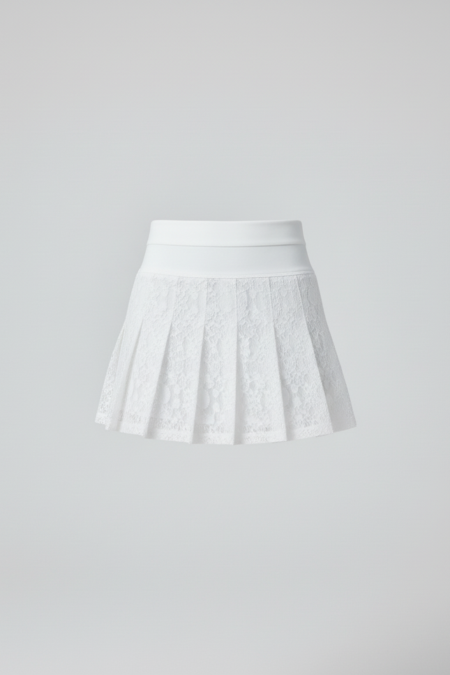 Jupe Plissée blanche dentelle sexy