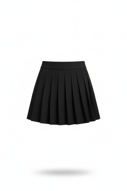 Jupe Plissée noire mini chic audacieuse