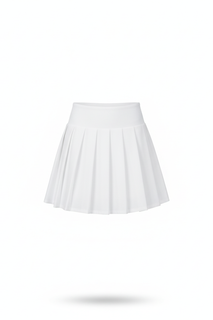 Jupe Plissée blanche courte chic raffinée