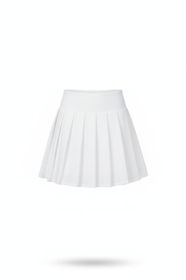 Jupe Plissée blanche courte chic raffinée