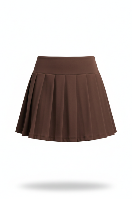 Jupe Plissée Marron Courte Chic chaleureuse