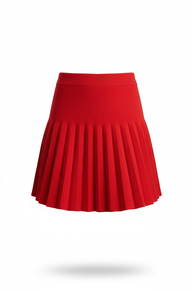 Jupe Plissée rouge mini chic audacieuse