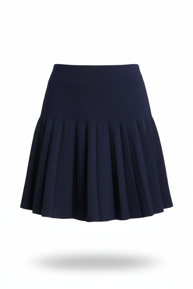 Jupe Plissée Bleu marine courte chic