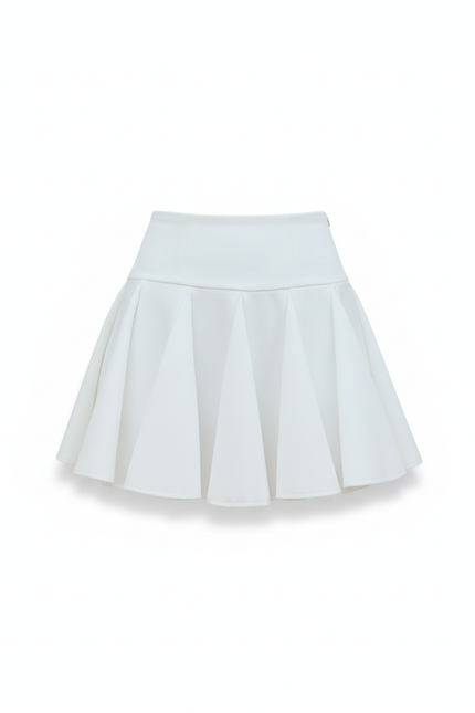 Jupe Plissée blanche mini fluide