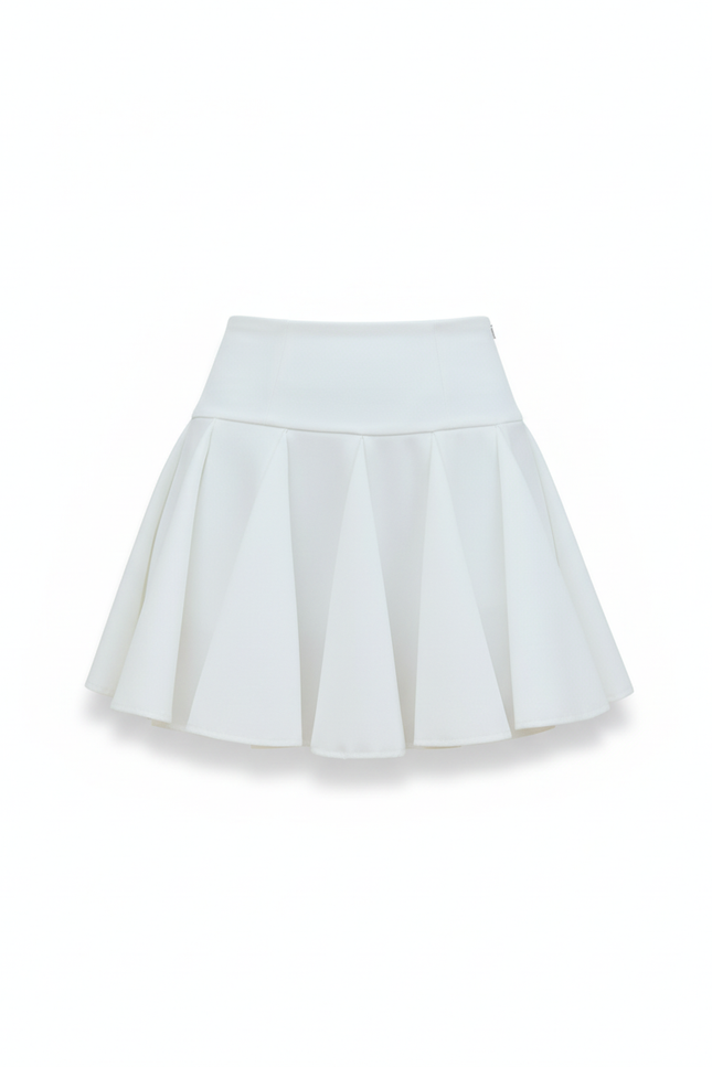 Jupe Plissée blanche mini fluide