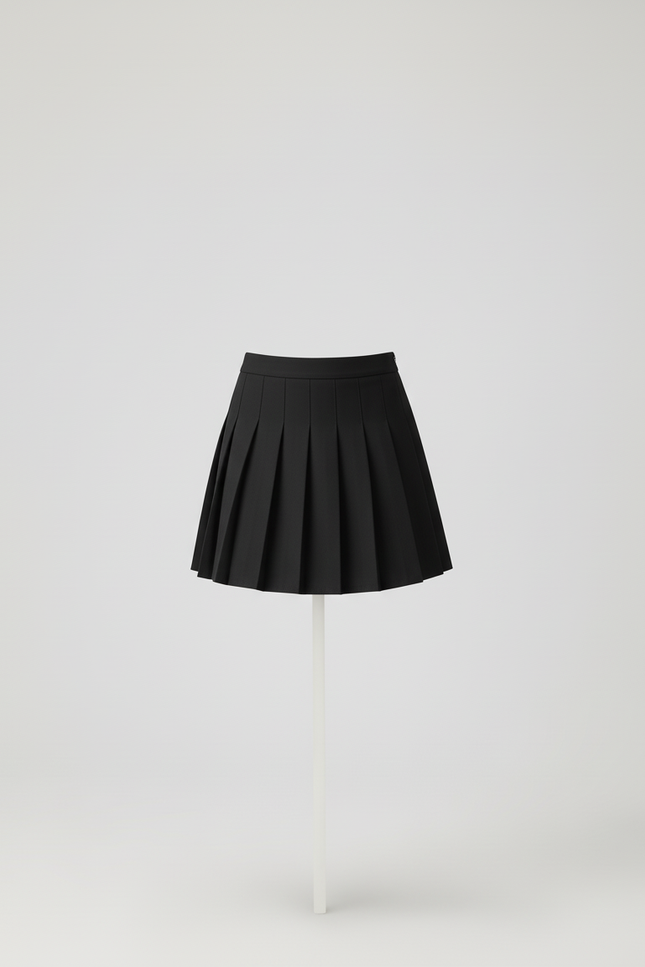 Jupe Plissée noire mini chic chaleureuse