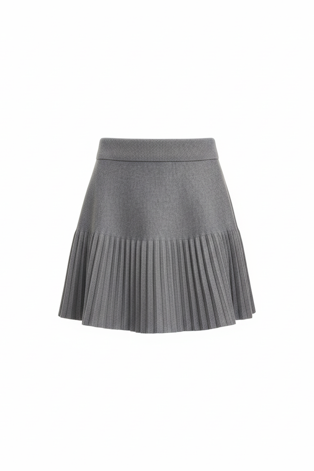 Jupe Plissée grise courte chic urbaine