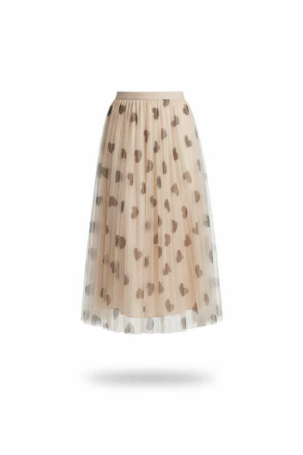 jupe longue plissée tulle