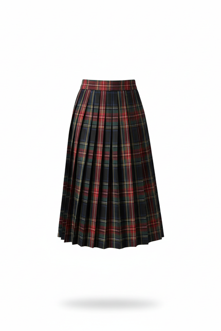 Jupe Plissée écossaise chic midi