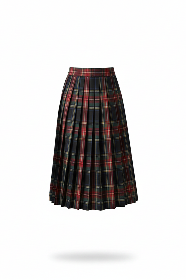 Jupe Plissée écossaise chic midi
