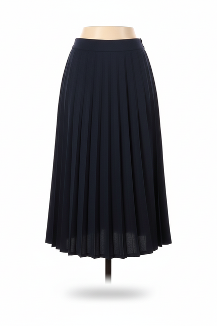 Jupe Plissée Bleue Marine Midi Chic