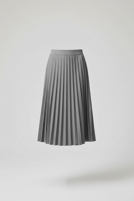 Jupe Plissée Grise Midi Chic raffinée