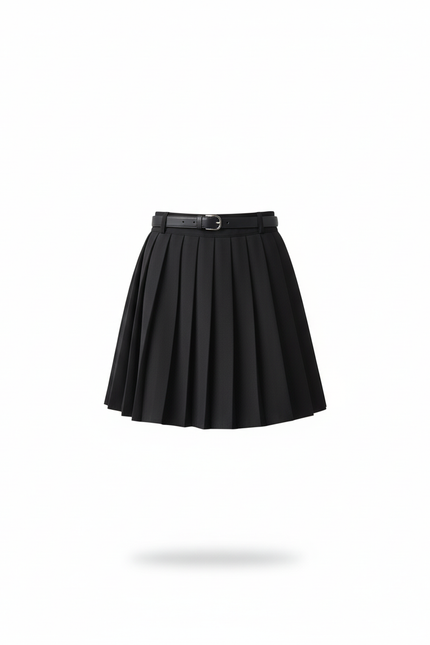 Jupe Plissée Noire Mini Preppy raffinée